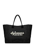 4Giveness Borse Donna FGAW3996 tessuto naturale nero - UNI