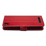 caseroxx custodia per Archos Access 50,Access 50 3G / 4G, Bookstyle-Case Custodia protettiva book cover per smartphone in colore rosso