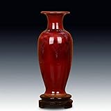 Q-HL Vasi Vaso Red vasi Alti for Fiori, Fiore Antico Vaso Cinese Soggiorno Accessori Decorativi 36 * 15cm