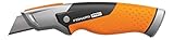 Fiskars Taglierino universale con lama fissa, Lunghezza 18,2 cm, Acciaio inossidabile/Plastica, Nero/Arancione, CarbonMax, 1027222