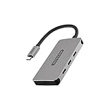 Sitecom CN-386 USB-C Hub 4 Porte |da USB-C Maschio a 3X USB-C 3.1 + 1x USB-C con Power Delivery Ports – Hub in Alluminio