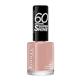 Rimmel London Smalto Unghie 60 Seconds Super Shine - Asciugatura Rapida e Lunga Durata - 500 Caramel Cupcake (Natural Crema) - 8 ml