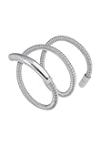 BREIL - Bracciale da Donna Collezione New Snake Steel TJ2838 - Gioiello Modellabile al Polso in Maglia in Acciaio Lucido con Elemento Rigido - Lunghezza 50 cm - Acciaio Argento