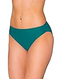 Aquarti Slip Bikini da Donna a Vita Normale, Verde Smeraldo, 42