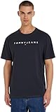 Tommy Jeans Tjm Reg Linear Logo Tee Ext DM0DM17993 Magliette a Maniche Corte, Blu (Dark Night Navy), XL Uomo