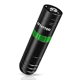 EZ Macchina a Penna per Tatuaggi - Macchina per Tatuaggi Senza Fili con alimentazione a batteria da 1500 mAh per Principianti e Artisti del Tatuaggio (Caster Verde)