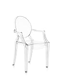 Kartell Louis Ghost, Set da 2 Sedie, Cristallo, Impilabile, Policarbonato