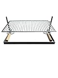 GRIGLIA BISTECCHIERA PER BARBECUE IN FERRO GRATICOLA PESANTE 70X45 CM REGOLABILE IN ALTEZZA