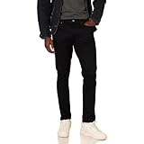 Amazon Essentials Jeans Elasticizzati Skinny Uomo, Nero, 33W / 34L