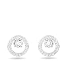 Swarovski Orecchini Creativity Circle, bianco, Placcatura rodio