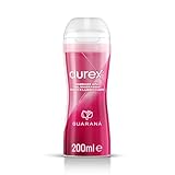 Durex Massage 2 in 1 Guaranà, Lubrificante Sessuale Intimo, Adatto per Rapporti Intimi e Massaggi, Gel Lubrificante a Base d Acqua, Formato Convenienza 200 ml