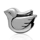 Pace Uccello Piccione Charms, 925 Sterling Argento colomba Charm Perline, Fit Pandora Animale Braccialetto, Regalo per San Valentino/amante/moglie/marito