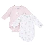 Chicco Body In Cotone, a Manica Lunga, Apertura Entrogamba Neonato/Neonata 0-24 mesi, Rosa, 3 mesi, Designed in Italy