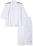 Adidas Anzug Judo Uniform Club- Kimono da Judo, Brillante Nero/Bianco, 110