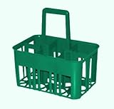 Cestello in plastica portabottiglie 6 posti verde - Mobil Plastic