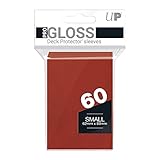 Ultra-Pro 53035 Bustine Small PRO Matte, Rosso, 60 Pezzi