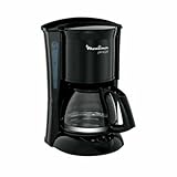 Moulinex FG1528 Principio Caffettiera Americana con Sistema Antigoccia, 6 Tazze, Potenza 600 W, Nero