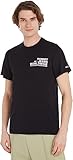 Tommy Jeans T-shirt Uomo Maniche Corte Concert Tee Regular Fit, Nero (Black), M