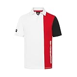 Porsche Motorsport Polo da Uomo a Righe Bianco - Taglia: L