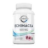 Echinacea naturale 500 mg | 240 compresse | Adatto ai vegani | Prodotto nel Regno Unito | Nutriota