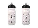 ZEFAL Pack Sense Soft 65 - Set di due Borracce Bici e MTB - Borraccia Ciclismo e Sportiva Flessibile e Inodore - Borraccia Bici Senza BPA - Tappo in Silicone - Bianco, 2 x 650ml