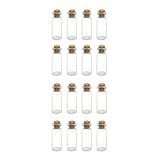 WYAN 16 Pezzi 10ML Mini Bottiglie Vetro,Mini Bottiglie Vetro con Tappo Sughero,Vasetti di Vetro con Tappi di Sughero,Ampolla di Vetro