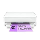 HP Envy 6022e ‎223N5B, Stampante Multifunzione a Getto d Inchiostro A4 a Colori, Stampa Fronte e Retro Automatica, 10 ppm, Wi-Fi, HP Smart, 3 Mesi di Inchiostro Instant Ink Inclusi con HP+, Bianca