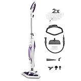 Polti Vaporetto SV440 Double, Scopa a Vapore 2 in 1 con Pulitore Portatile, Potenza Max 1500 W, 11 Accessori Inclusi, Riscaldamento in 15 Secondi, Serbatoio Estraibile, Bianco e Viola