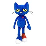 Chienc Peluche a forma di gatto di Pete The Cat, colore blu, morbido e soffice, simpatico personaggio del libro, ideale per regali per