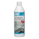 HG Detergente per Bagni in Pietra Naturale, Anticalcare Concentrato Utilizzabile sulle Piastrelle di Vasche da Bagno e Docce per Rimuovere Residui di Sapone e Calcare, 500 ml