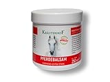 Kräuterhof - Balsamo per cavalli, extra forte, 250 ml, contro mal di schiena, dolori articolari, guarisce con calore e ingredienti naturali, perfetto per sport, dolori muscolari, reumatismi