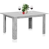 Shally Dogan Tavolo Allungabile Sala da pranzo Grigio da 90 x 60 cm a 120 x 60 cm, Design Moderno, Estensibile Salvaspazio, Ideale per Sala Pranzo, Soggiorno, Cucina, Arredamento Interno, (Cemento)