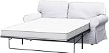 Custom Slipcover Replacement La sostituzione di copertura Bed Ektorp Divano a due posti è su misura Compatibile per IKEA Ektorp 2 posti Sleeper cotone bianco