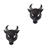 Gogogmee 2 Pz Maschera Di Bue Di Simulazione Mascherata Oggetti Di Scena Di Halloween Maschera Da Ballo Maschera Costume Maskne Maschera Animale Pu Maschera Di Halloween Maschere in Costume