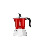 Bialetti Fiammetta Induction Caffettiera, Aluminium, Steel, Rosso, 2 Tazze