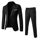 Abito Completo Uomo Elegante 2 Pezzi Completo da Uomo Slim Fit Suit Tuta Formale Sartoriale Vestito Un Bottone Giacca Gilet Pantaloni Abiti da Pranzo Moda per Matrimonio d Affari