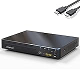 Lettore DVD compatto per TV (1080P Upscaling con uscita HDMI/Coxical/AV, porta ingresso USB e MIC, Multi-Regione Libera, cavo HDMI e AV incluso) (LP-099)