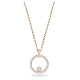 Swarovski Pendente Creativity Circle, bianco, Placcato oro rosa