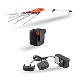 STOCKER - Kit Abbacchiatore Telescopico Magma E-51 21V con Batteria 4Ah e Caricabatterie Doppio - Raccolta Olive Professionale Fino a 4,5m - Garanzia Estesa