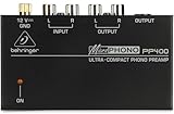 BEHRINGER PP400 MICROPHONO PREAMPLIFICATORE PER GIRADISCHI RIAA PHONO PRE