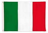 Bandiere di aricona - bandiera dell Italia, resistente alle intemperie con 2 occhielli in metallo - bandiera nazionale italiana 90 x 150 cm, tricolore