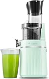 AOBOSI Estrattore frutta e verdura 200 W- Estrattore con coperchio di sicurezza reversibile-Estrattore di succo- Estrattore frutta e verdura a freddo per frutta e verdura con chip intelligente. Verde