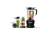 nutribullet Full Size Blender Combo, Frullatore Elettrico, Tritatutto Multifunzione, Professionale, Con Tre Bicchieri di cui uno da 1,8 L Senza BPA, Potenza 1200 Watt, NBF500MB