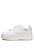 Cult - Sneakers Perry in Pelle, Bianco-Bianco Avorio (39)