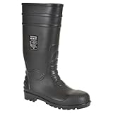 Portwest FW95BKR48 Steelite Total Safety Wellington S5 - Stivale di Sicurezza Uomo, Nero (Black), 48 EU