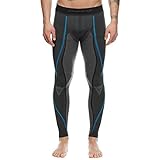 Dainese Dry Pants Calzamaglia Termica, Nero/Blu, L Uomo