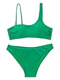 JOPHY & CO. Costume da Bagno da Donna Taglia Forte Bikini da Mare Donna Sexy Push Up Imbottito Reggiseno Spiaggia Beachwear Swimwear cod.8140 (IT, Testo, L, Regular, Regular, 8113-Verde)