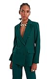 Trendyol Button Detailed Blazer Jacket, Green, Verde, 42 Donna