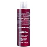 Pigmento, Shampoo pigmentante, Trattamento Ravviva il Colore con Olio di Jojoba e Fitocheratina, Colore Capelli Rosso Venerziano, Deterge e Rende i Capelli Brillanti e Setosi, 200ml