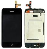nd 7in1 Vetro + Touch Screen + LCD Display Schermo + Frame assemblato per iPhone 3G Nero Ver. Or.